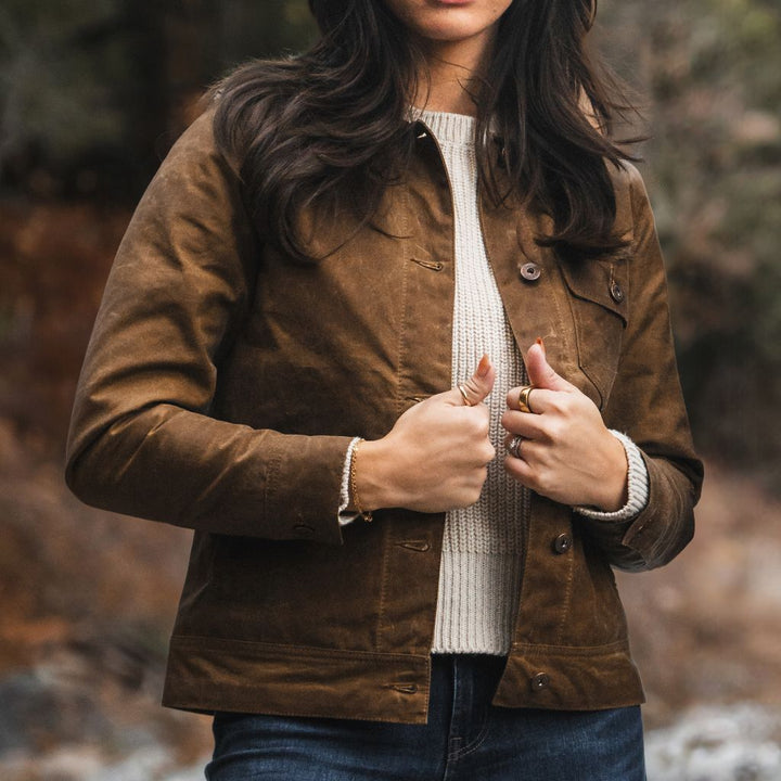 Isabella - Waxed Canvas Field Jacket  Coyote