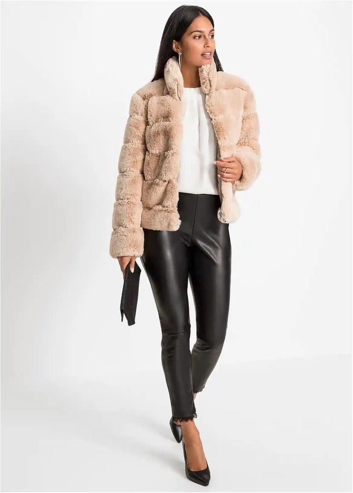 Lucy - Faux Fur Jacket with Zipper