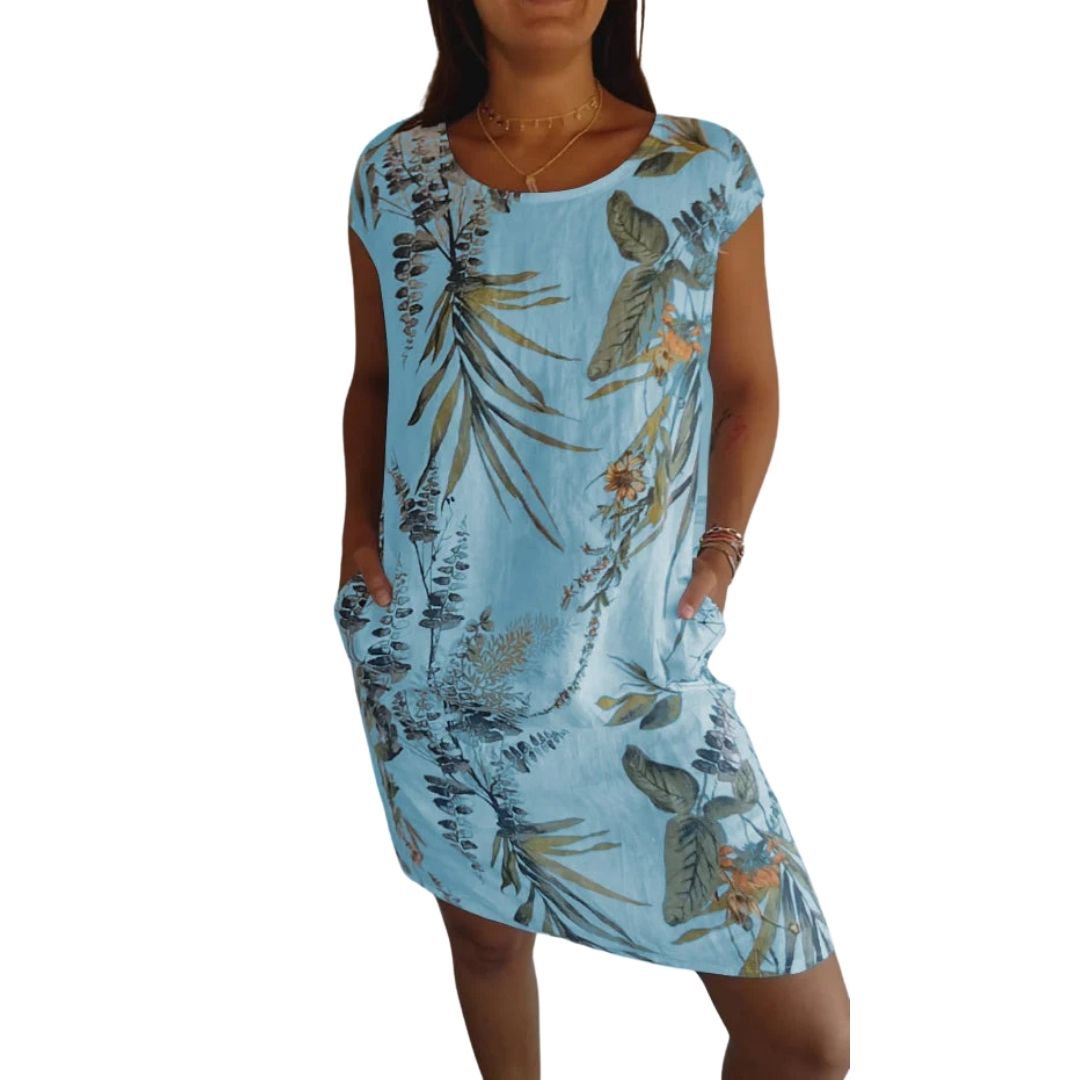 Ruby - Comfortable Round Neck Dress