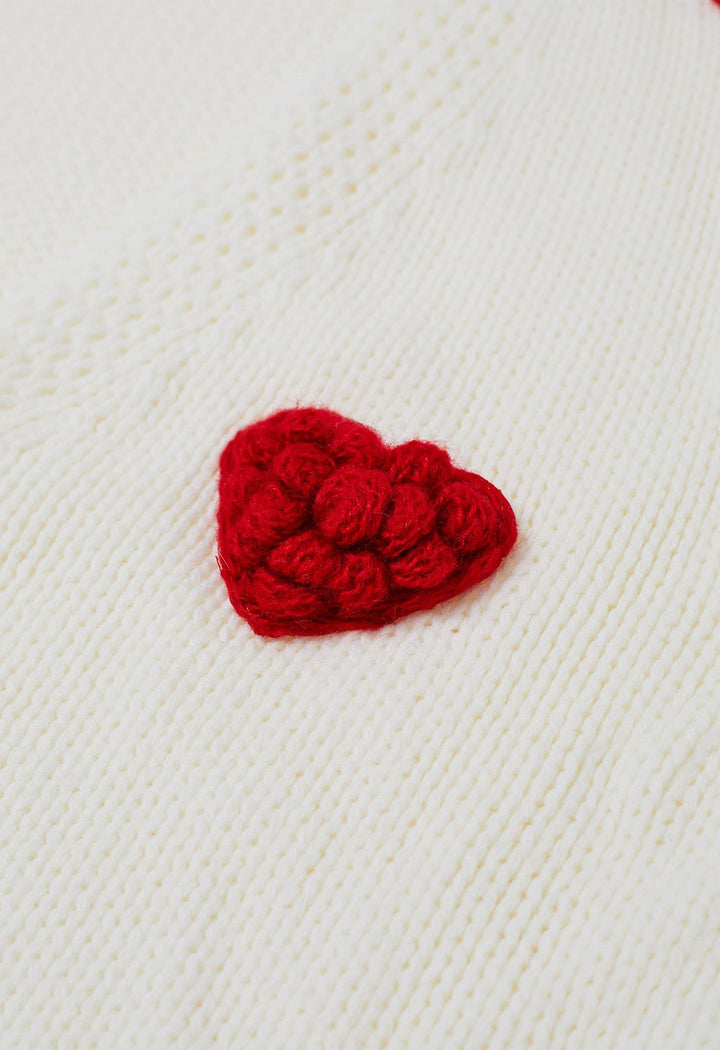 Emily - Romantic 3D Heart Knit Cardigan