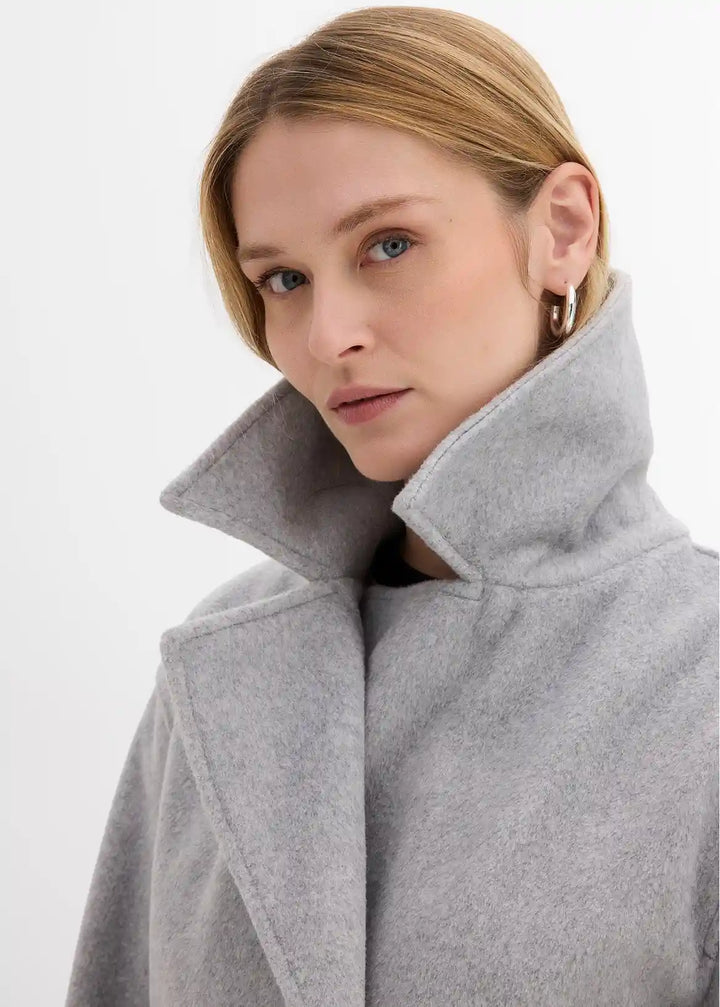 Hazel - Elegant Short Wool-Look Coat