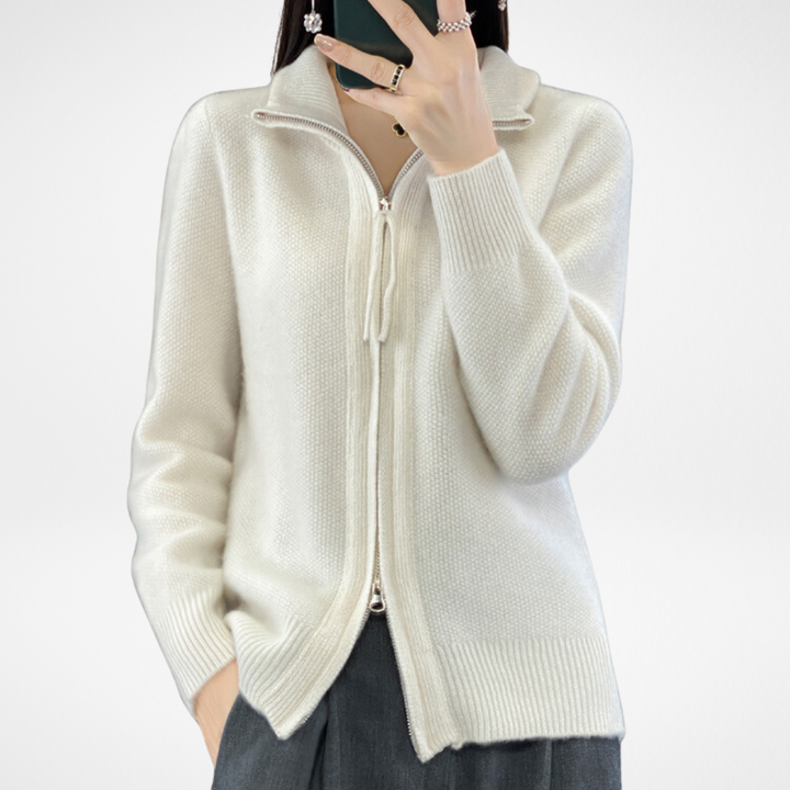 Ashley - Cashmere Vest with Zipper