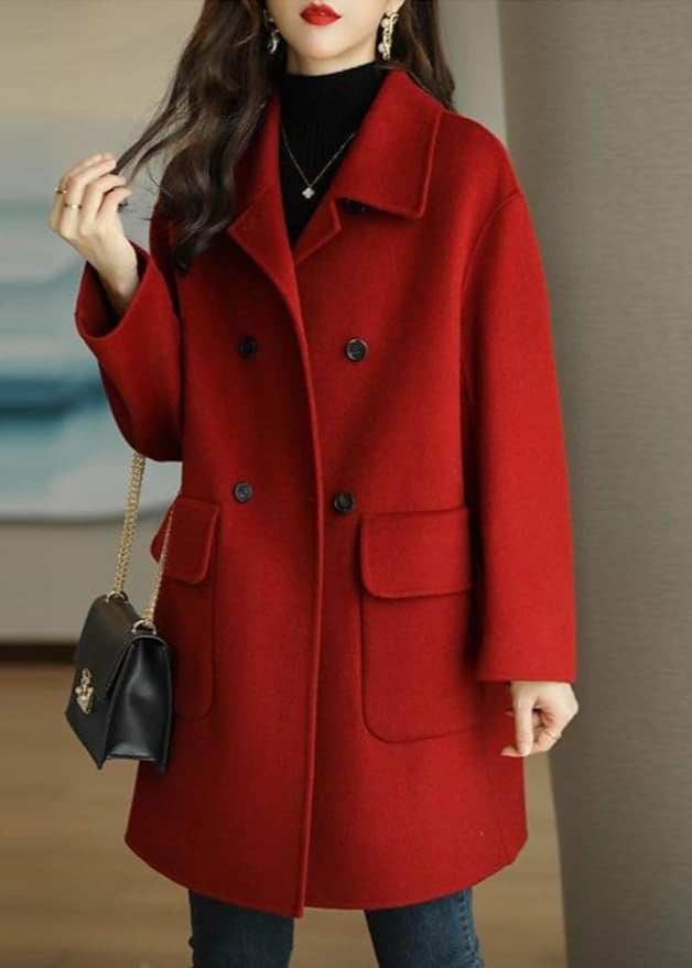 Ruby - Women Elegant Woolen Coat