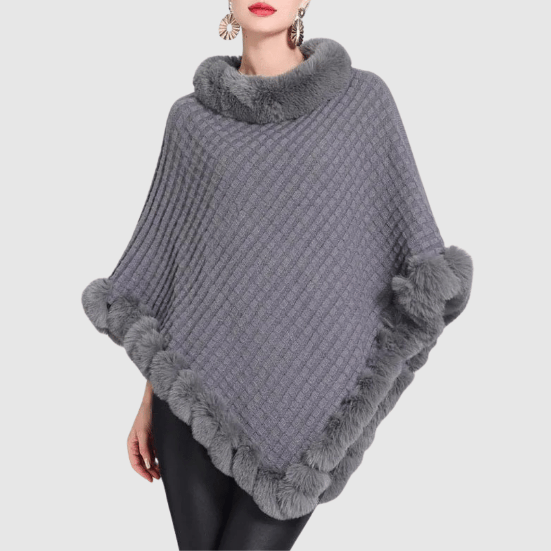 Mia - Soft Weave Poncho Sweater