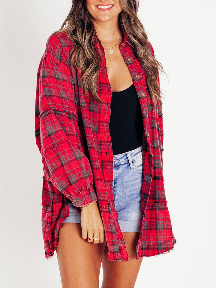 Esmee - Women's Oversized Washed Shirt Jacket