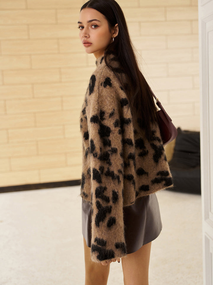 Chloe -  Leopard Blend Fuzzy Sweater