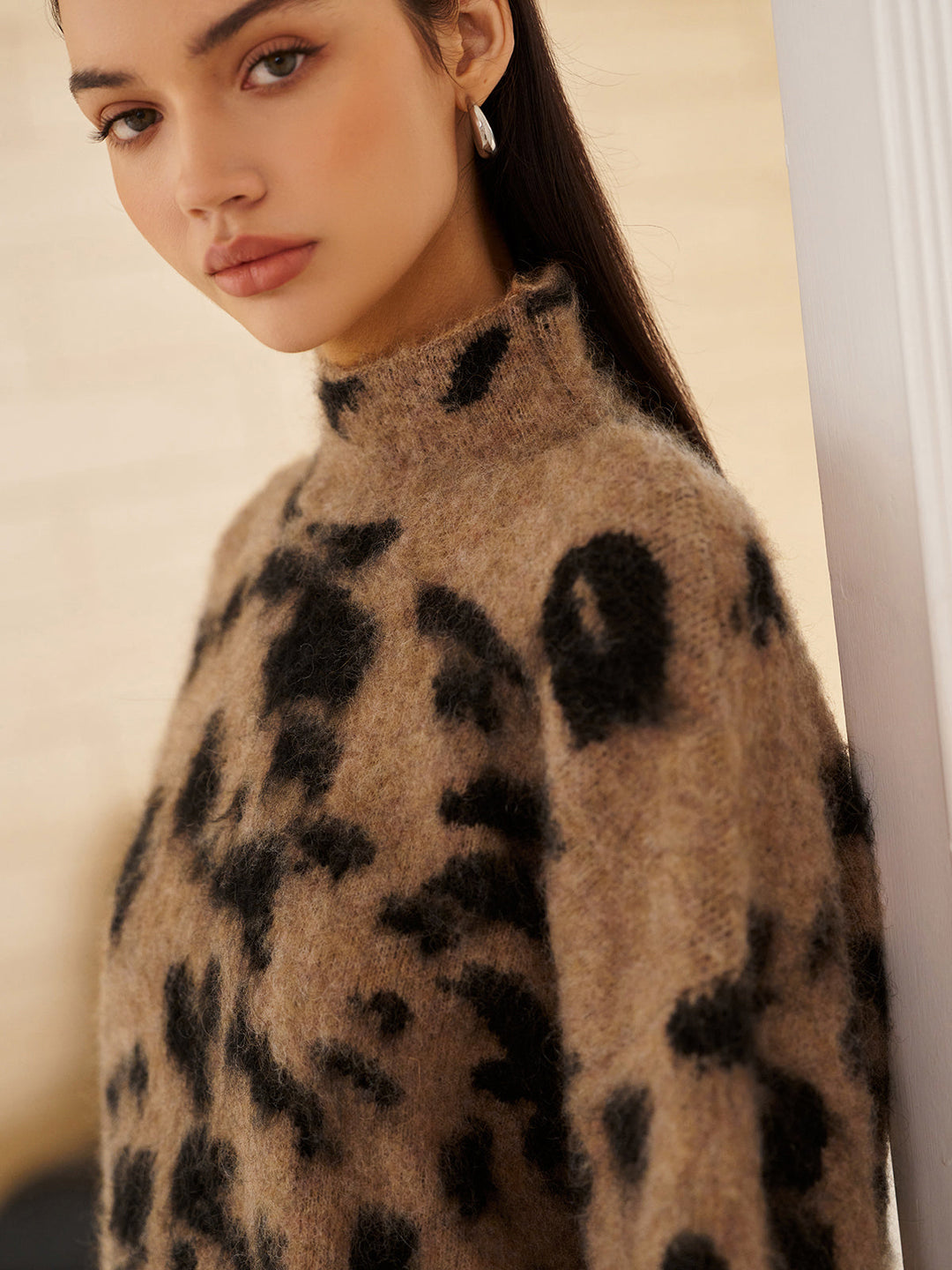 Chloe -  Leopard Blend Fuzzy Sweater