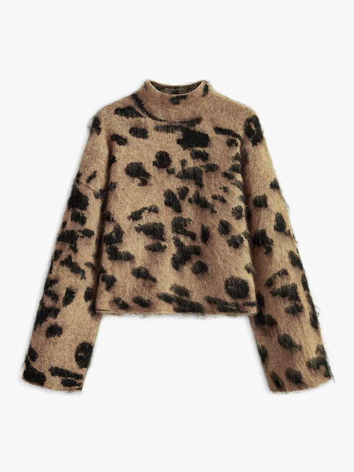 Chloe -  Leopard Blend Fuzzy Sweater