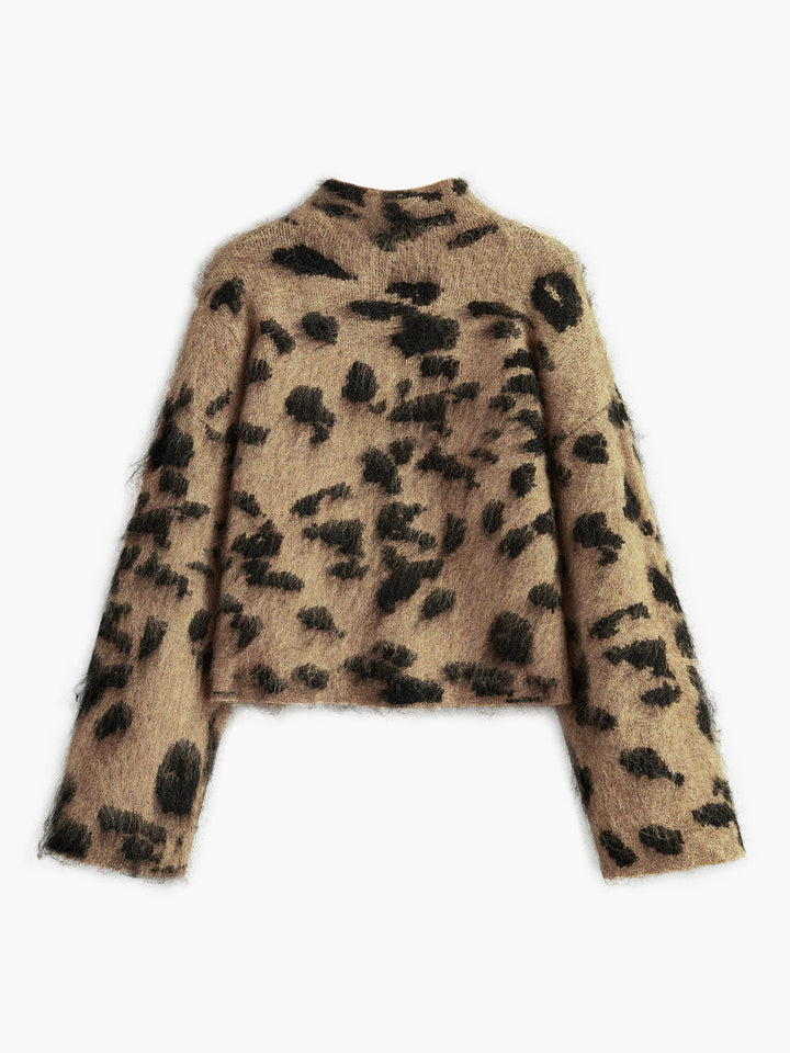 Chloe -  Leopard Blend Fuzzy Sweater