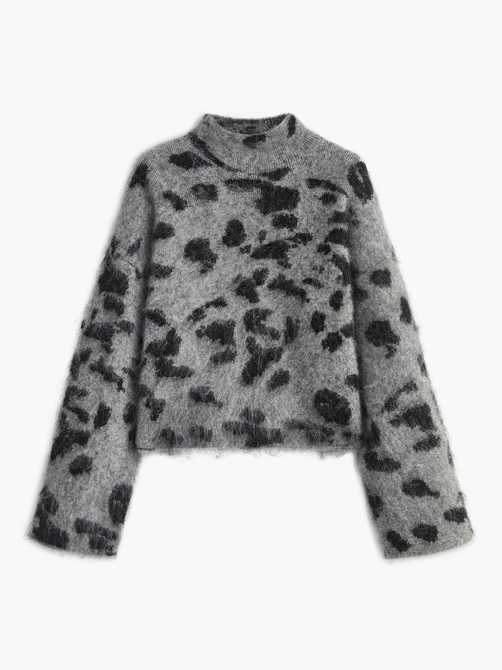 Chloe -  Leopard Blend Fuzzy Sweater