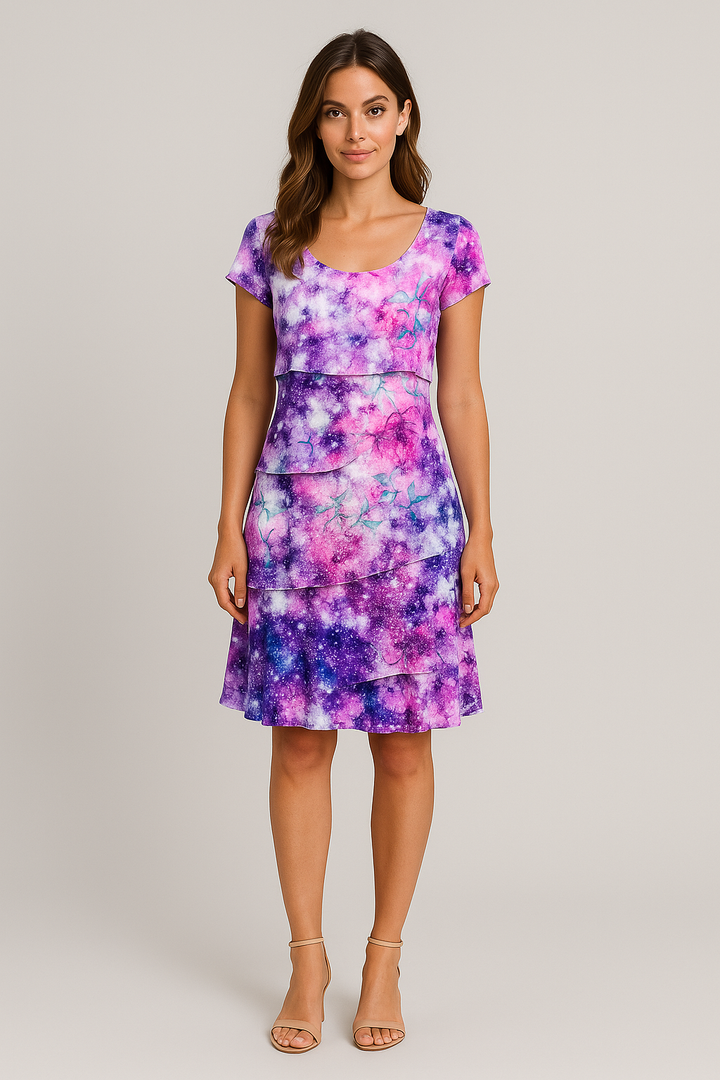 Amelia -  Elegant Round Neck Dress
