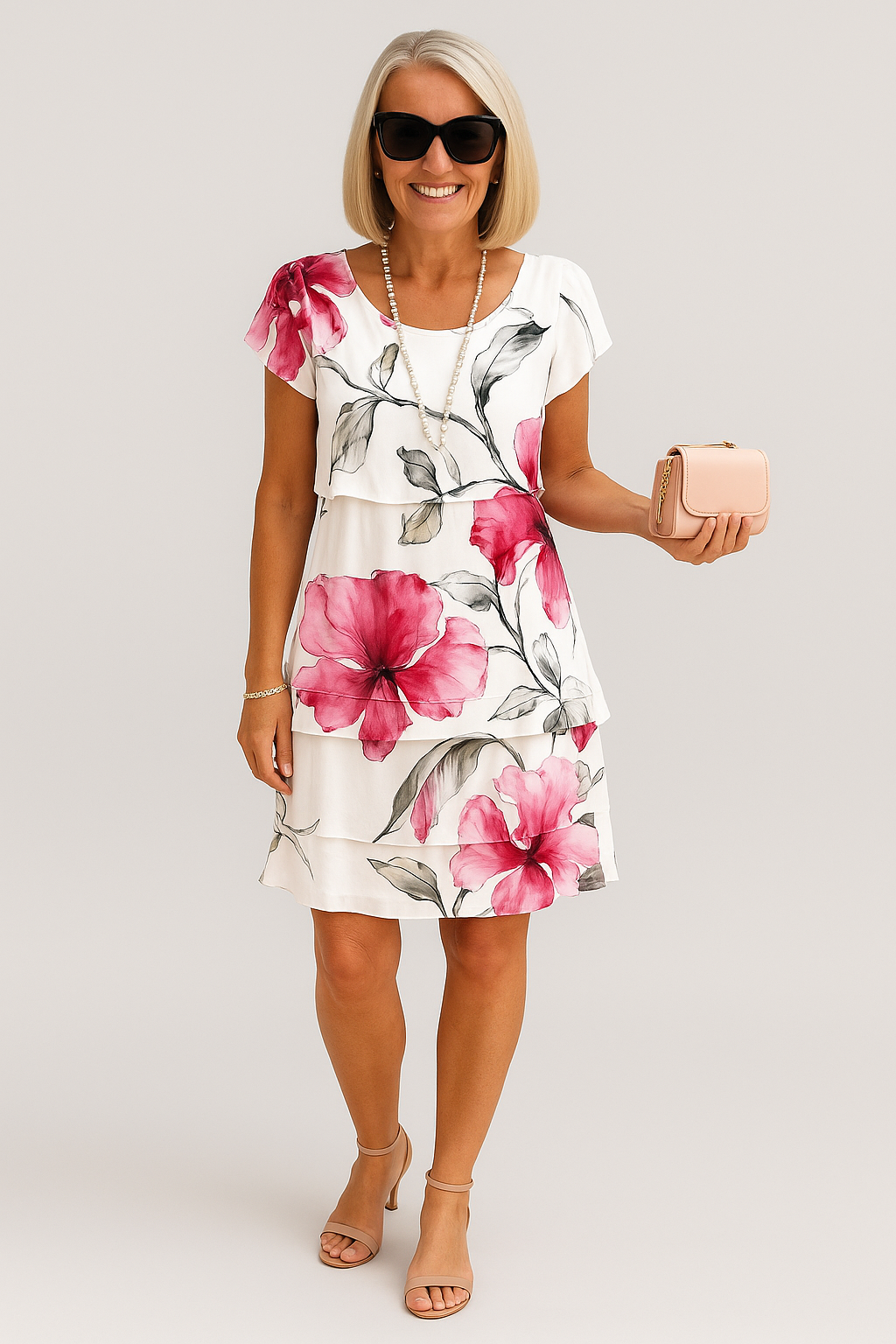 Amelia -  Elegant Round Neck Dress