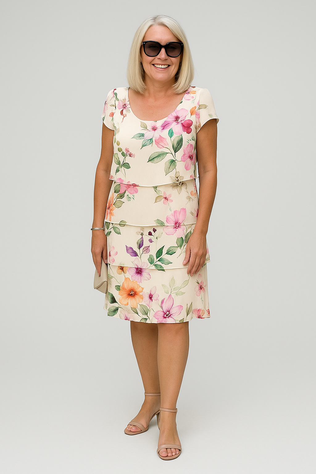 Amelia -  Elegant Round Neck Dress