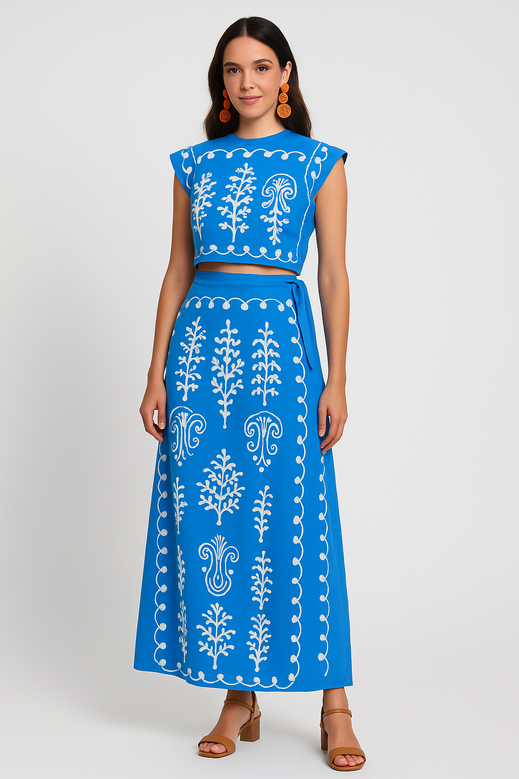 Camilla - Printed Top and Skirt Set