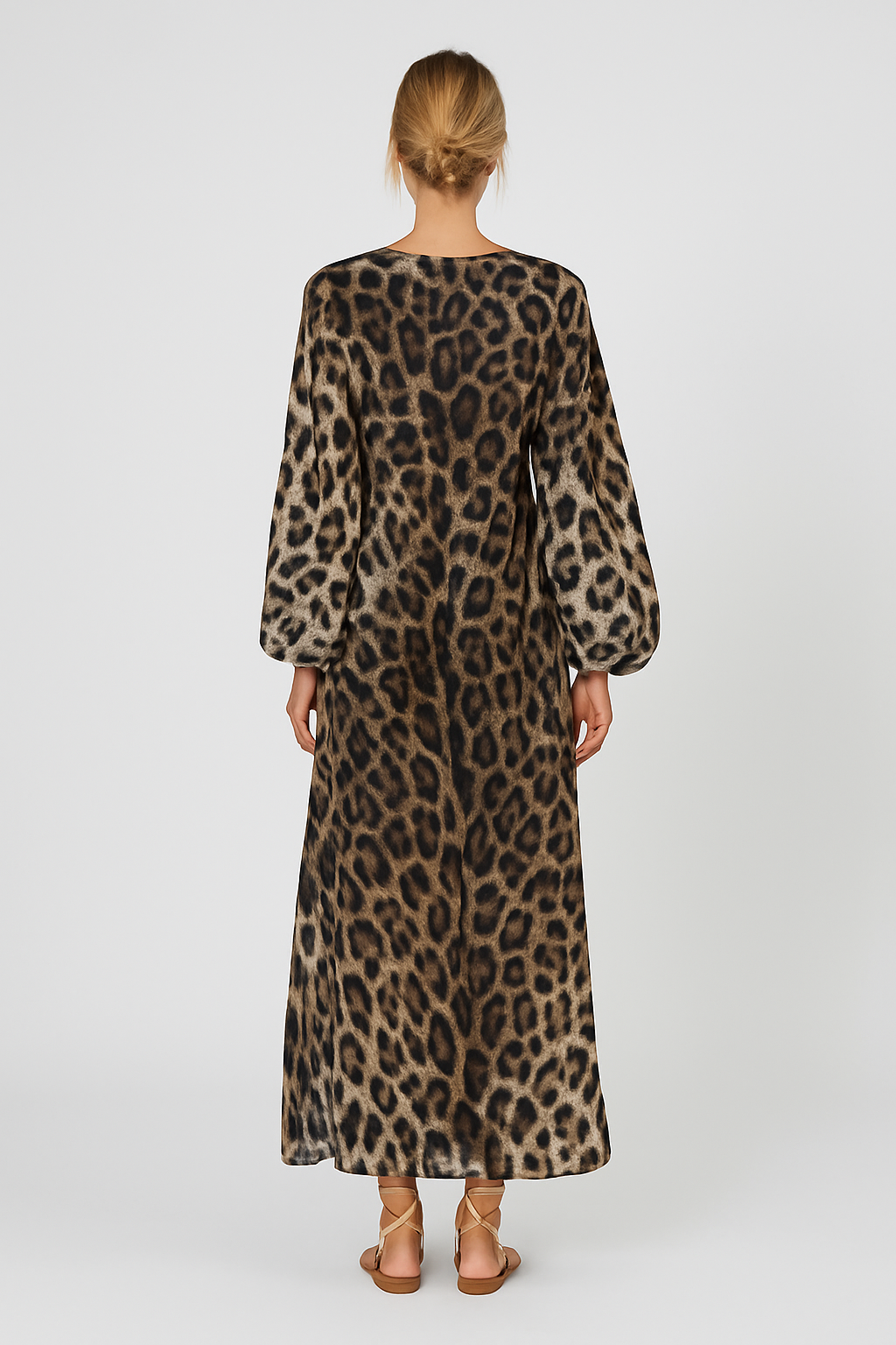 Sian - Leopard Print Elegant Maxi Dress