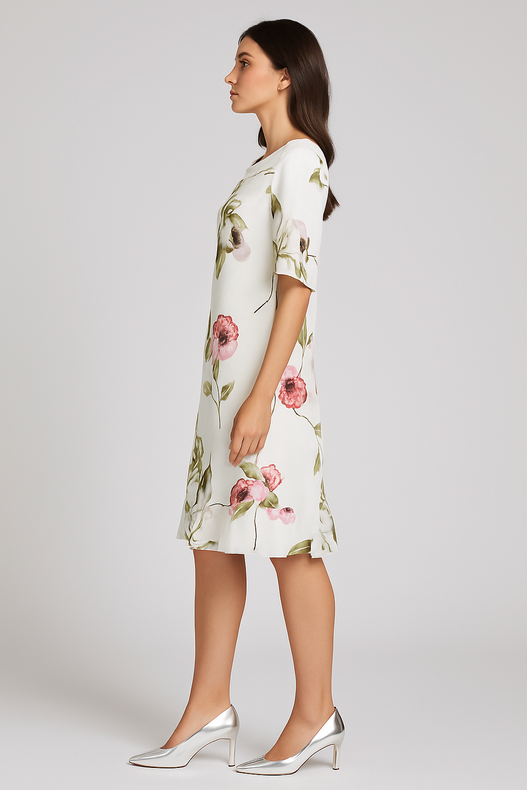 Veda - Wome Loose round Neck Fashionable Printed Dress