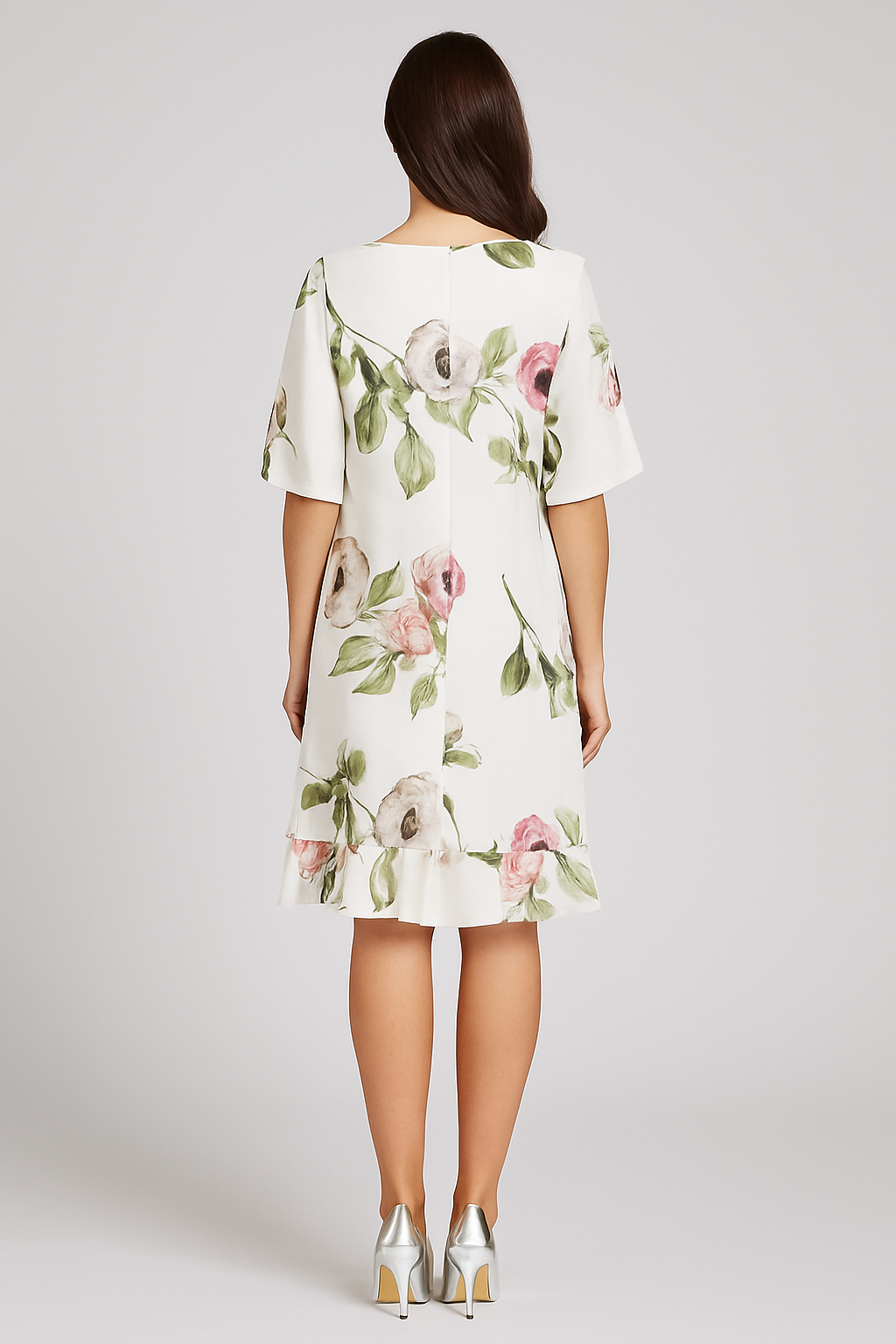 Veda - Wome Loose round Neck Fashionable Printed Dress