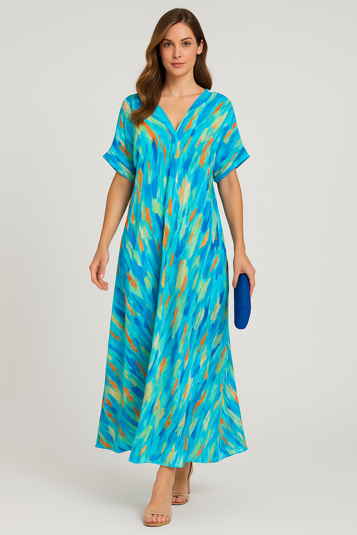 Talia - Split lace V-neck beach dress