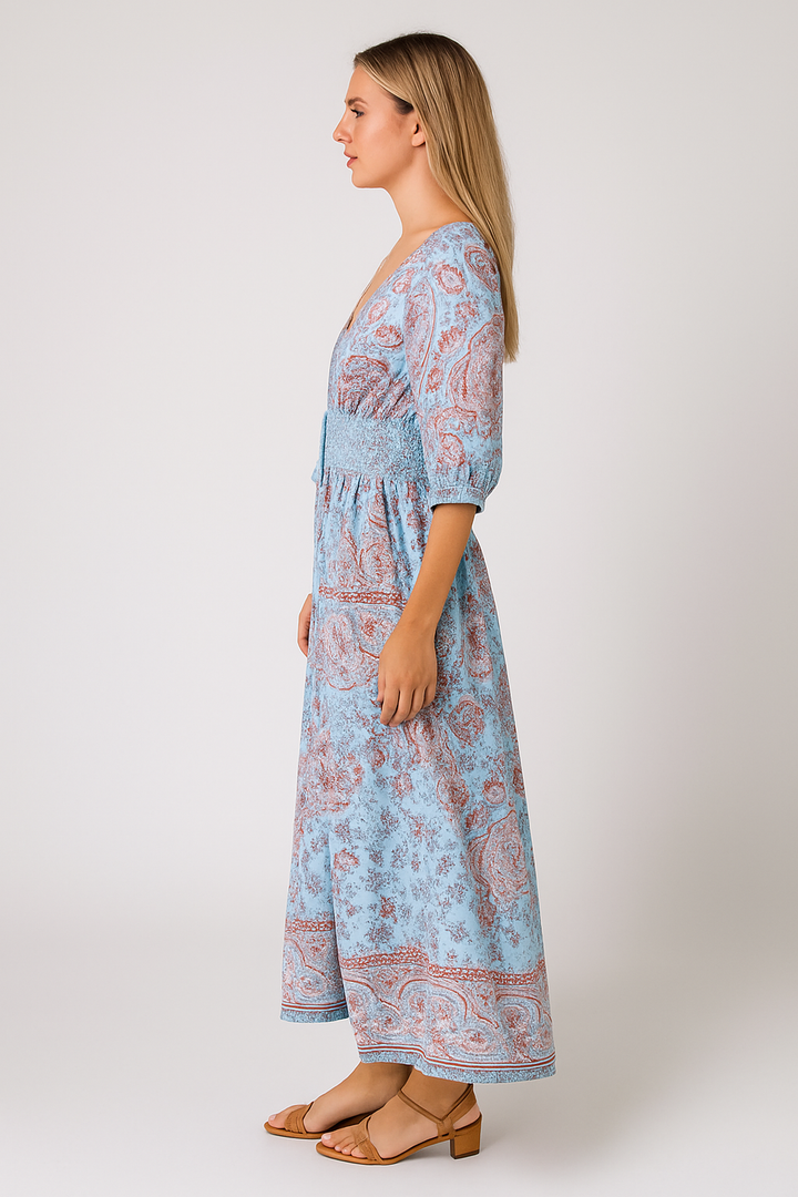 Zoe – Floral V-Neck Maxi Dress