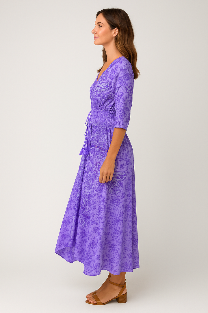Zoe – Floral V-Neck Maxi Dress