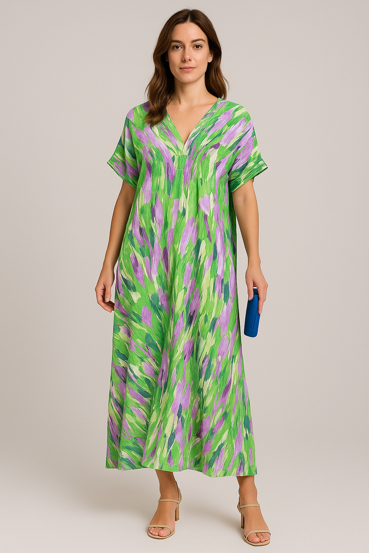 Talia - Split lace V-neck beach dress