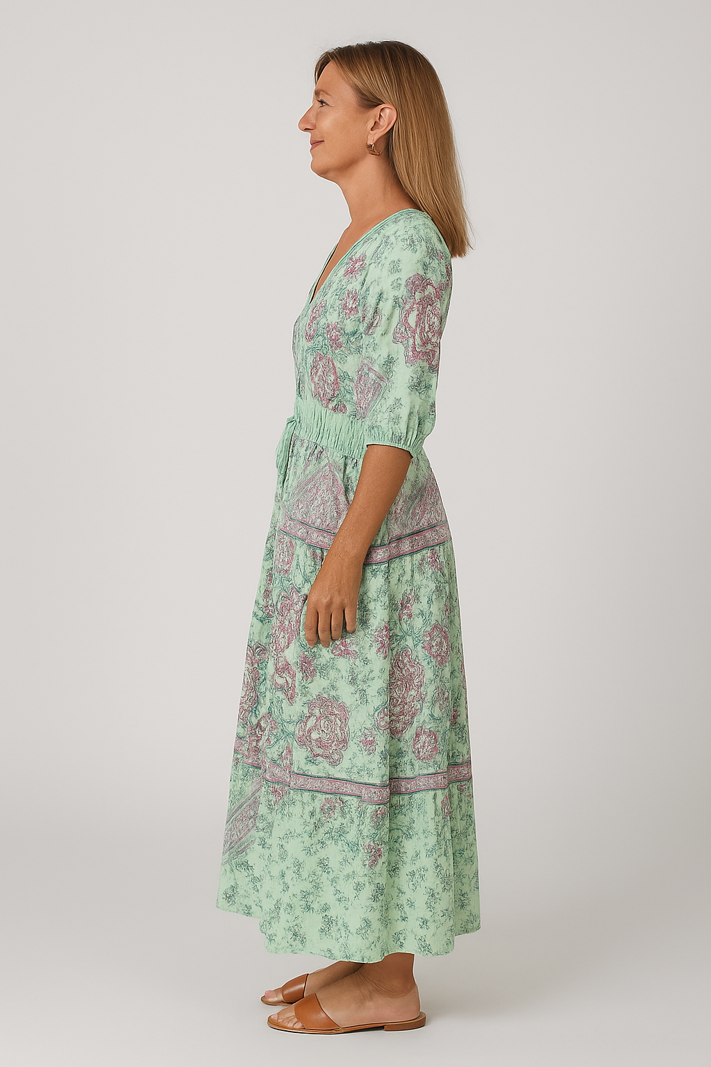 Zoe – Floral V-Neck Maxi Dress