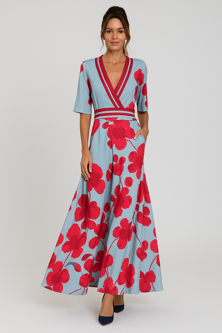 Zihna | Elegant Sleeve Dress – Timeless Grace & Style