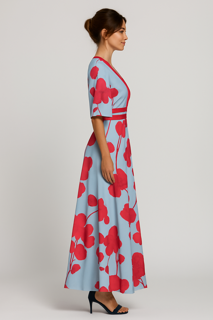 Zihna | Elegant Sleeve Dress – Timeless Grace & Style