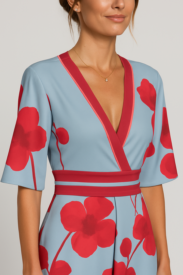 Zihna | Elegant Sleeve Dress – Timeless Grace & Style