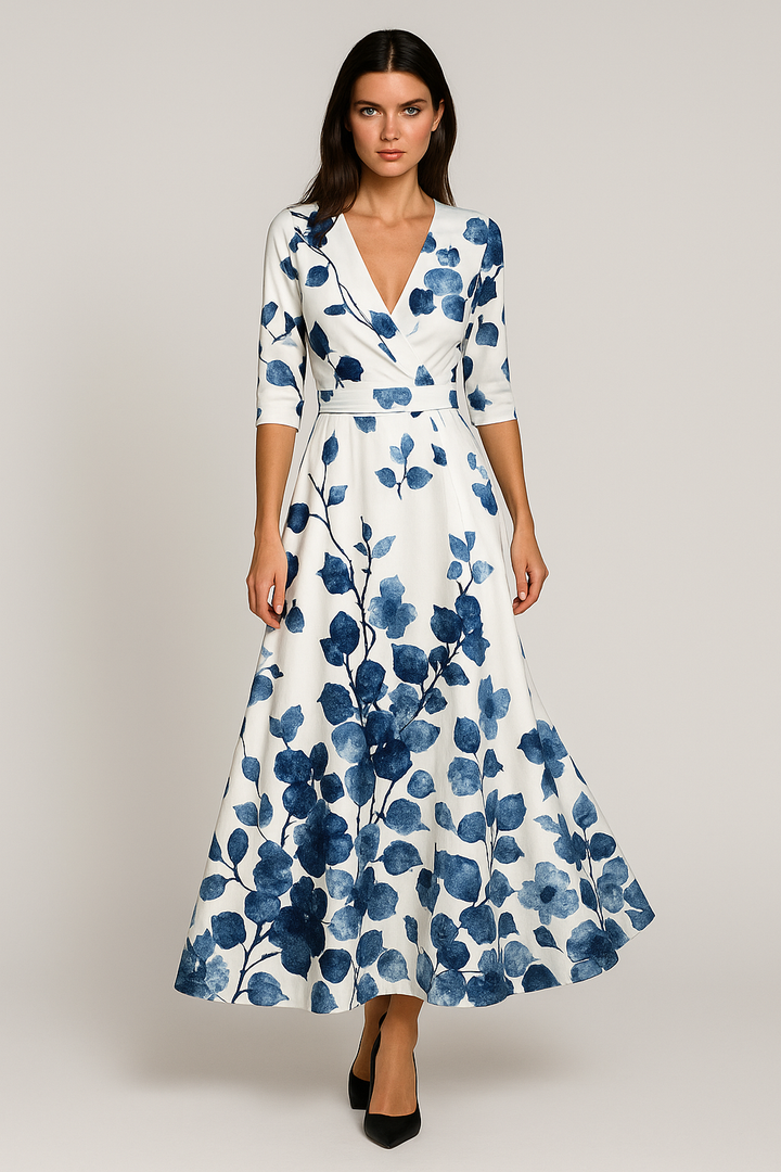 Zihna | Elegant Sleeve Dress – Timeless Grace & Style