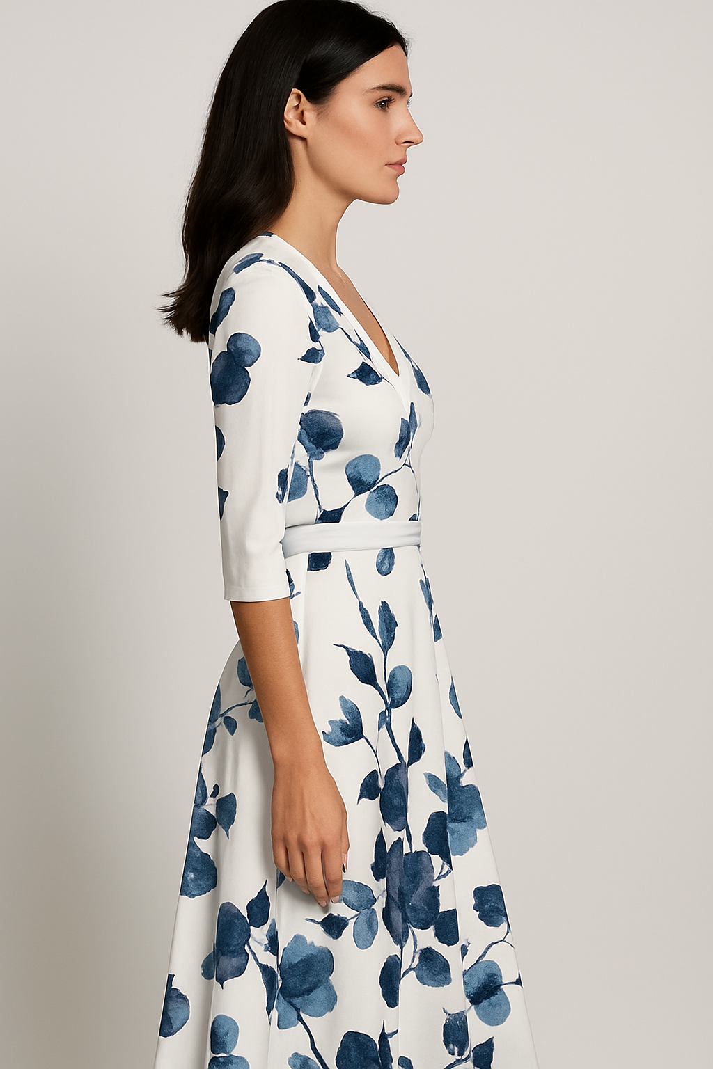 Zihna | Elegant Sleeve Dress – Timeless Grace & Style
