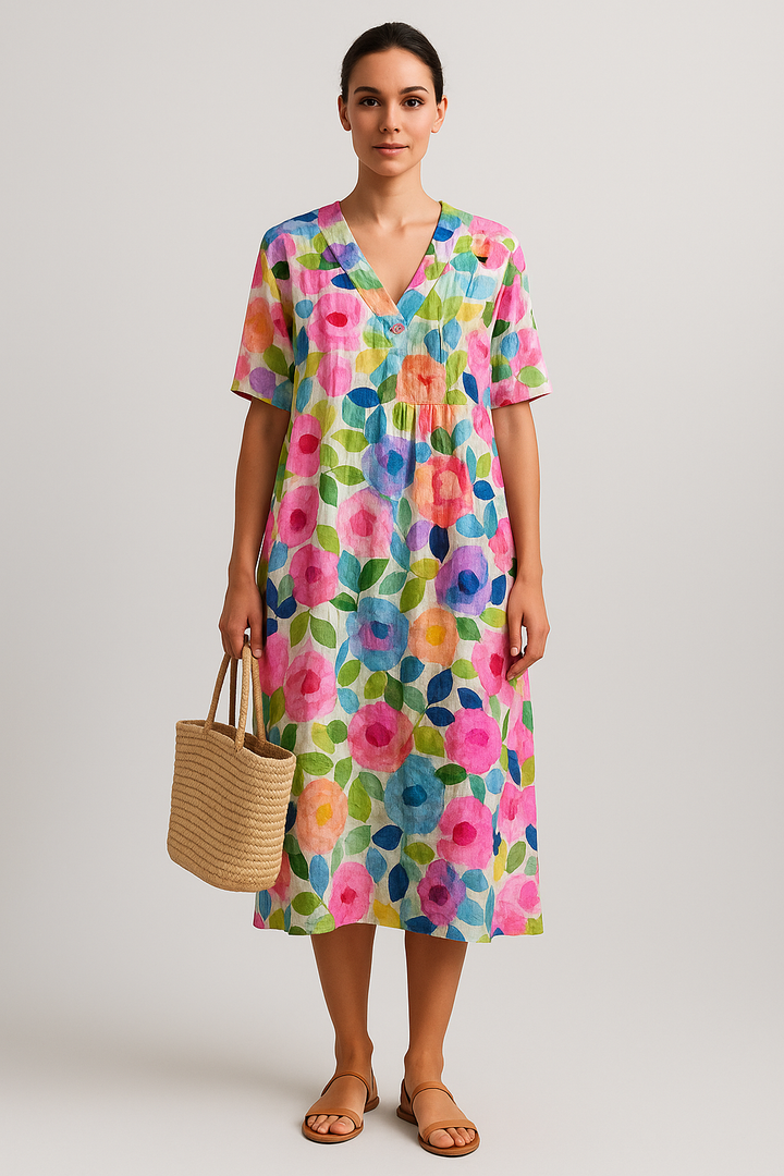 Monique - Vibrant Floral Dress