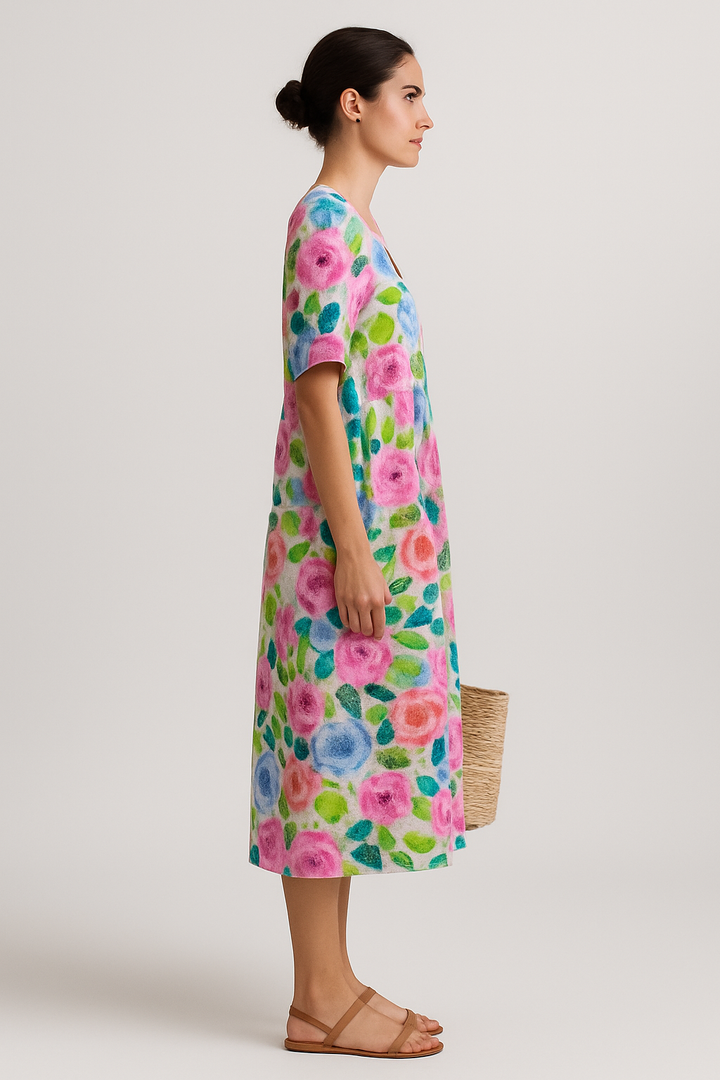 Monique - Vibrant Floral Dress