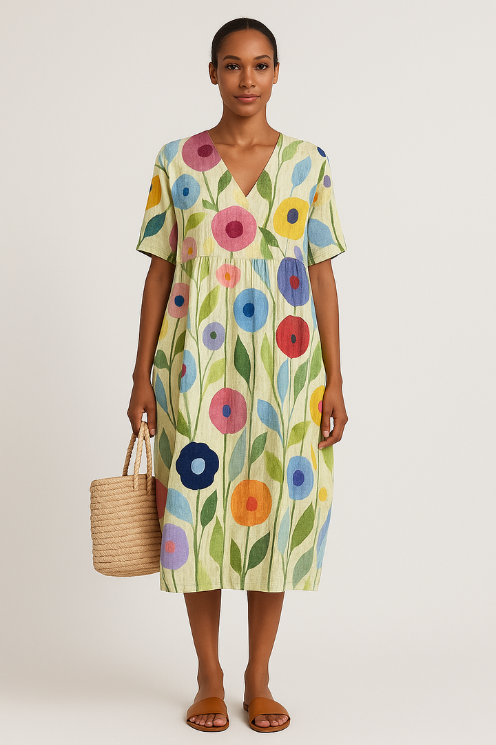 Monique - Vibrant Floral Dress