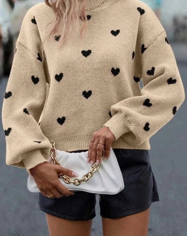 lucy - Kawaii Heart Knit Sweater