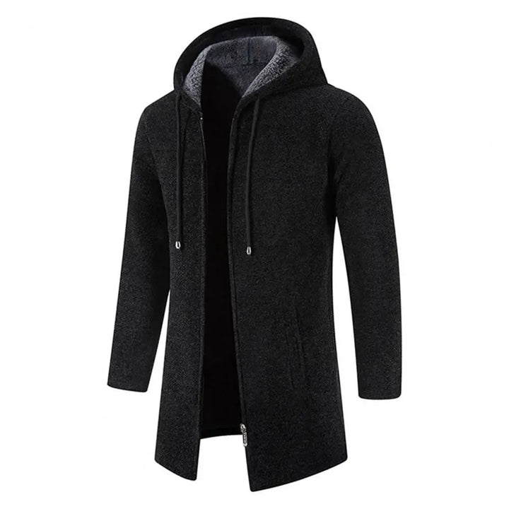 Caleb - Men's Padded Fleece Zip Hoodie Cardigan