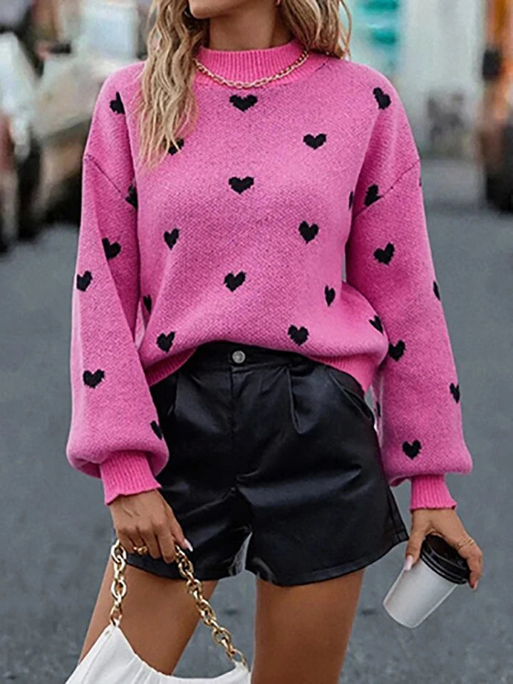 lucy - Kawaii Heart Knit Sweater