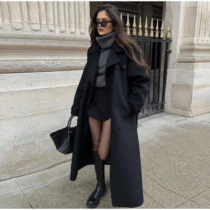 Grace - Elegant Wool Lapel Coat