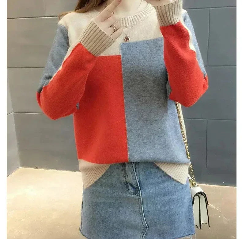 Women's Knitted Ribbed Sweater