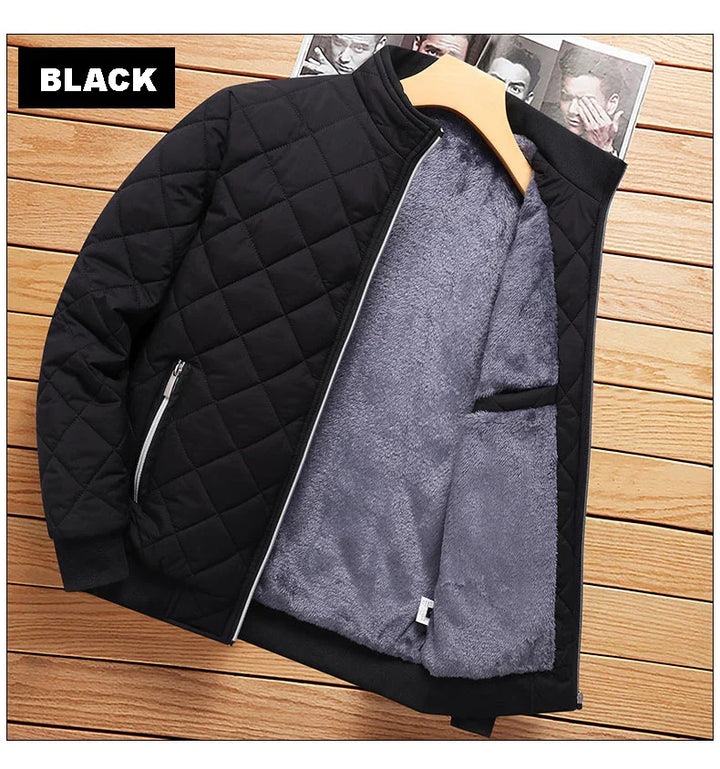 Kevin - Slim Fit Fleece-Lined Bomber Jacket