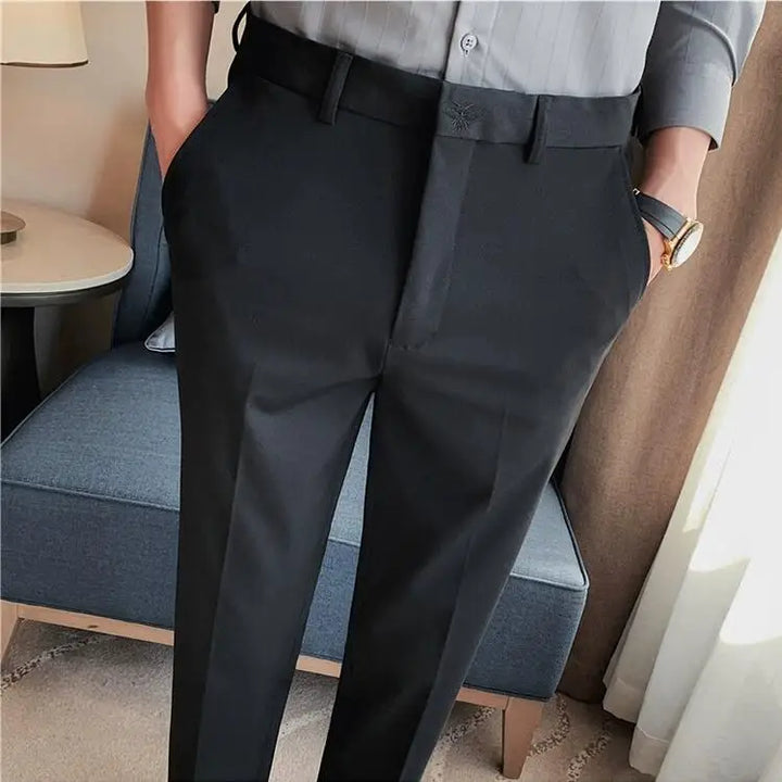 Daniel - High Waist Slim Fit Trousers