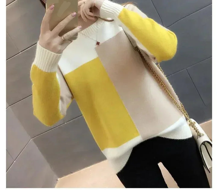 Women's Knitted Ribbed Sweater