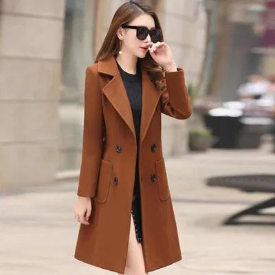 Aria - Double-Breasted Woolen Coat