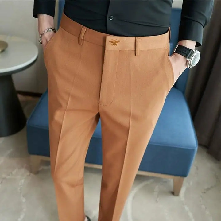 Daniel - High Waist Slim Fit Trousers