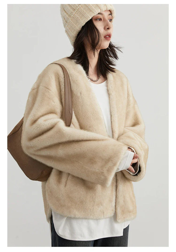 Sophia - Loose Casual Plush Overcoat