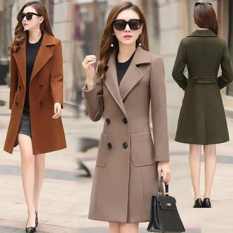 Aria - Double-Breasted Woolen Coat