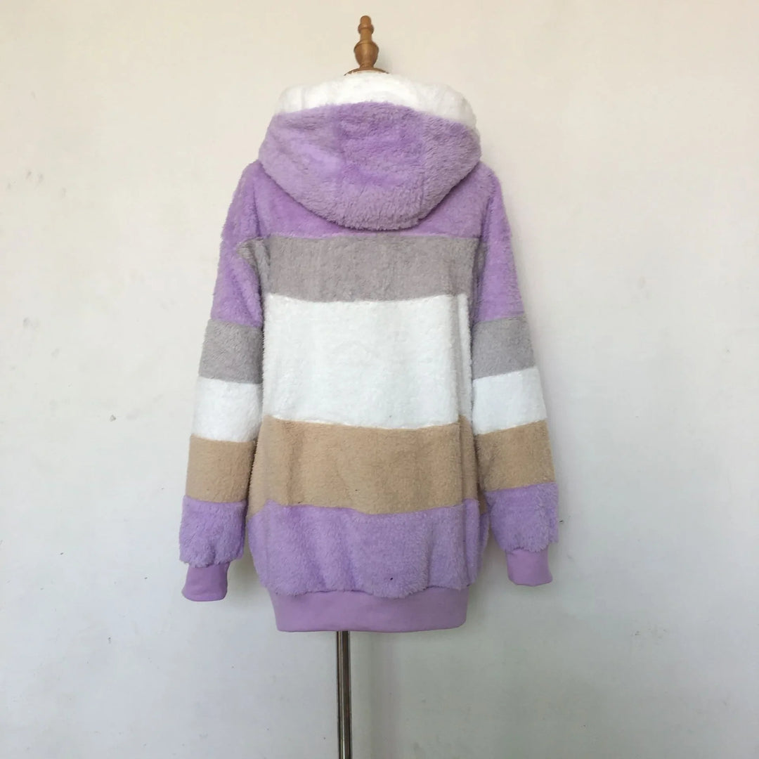 Lily - Oversized Plush Hooded Jacket