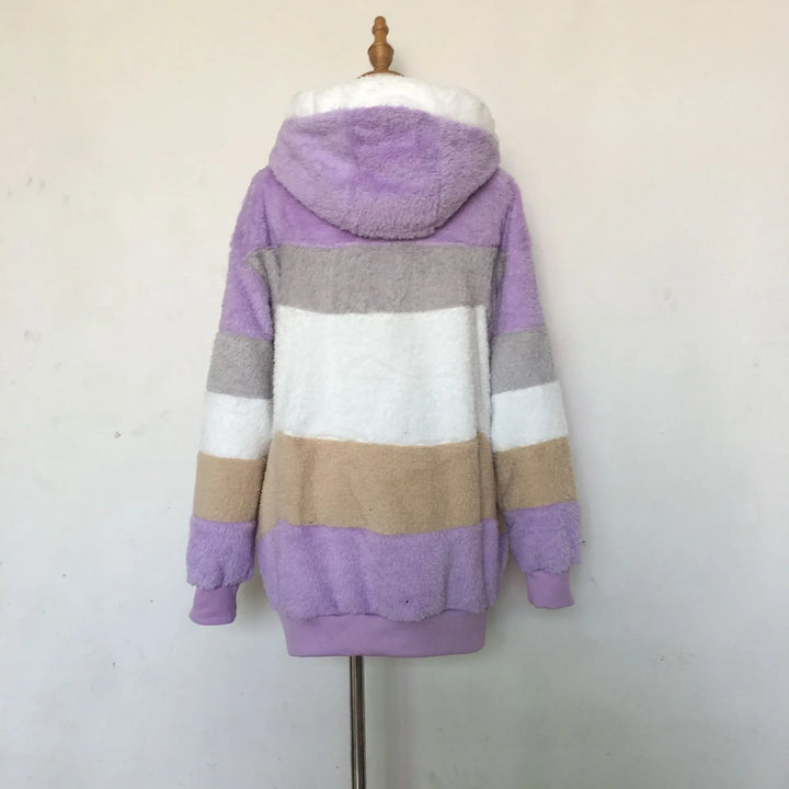 Lily - Oversized Plush Hooded Jacket