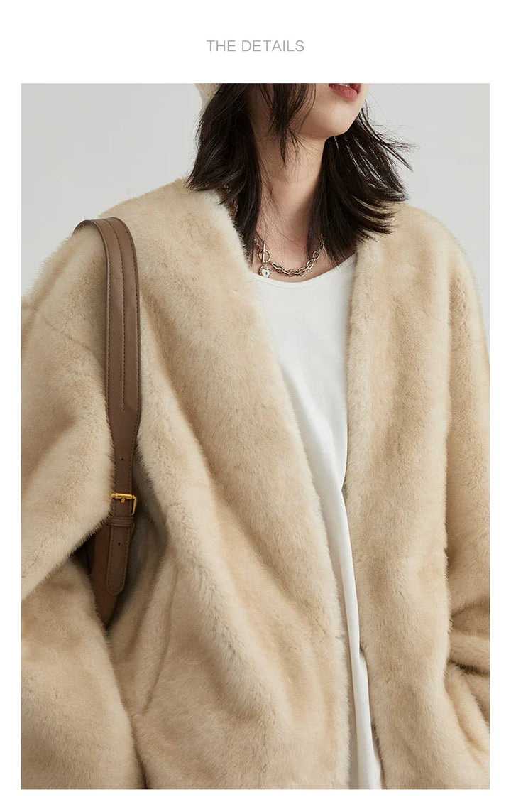 Sophia - Loose Casual Plush Overcoat