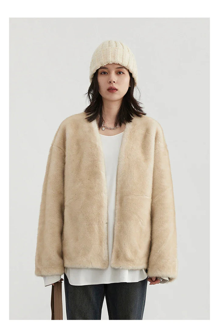 Sophia - Loose Casual Plush Overcoat